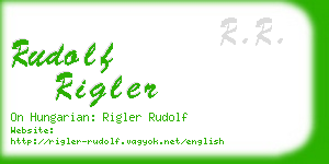 rudolf rigler business card